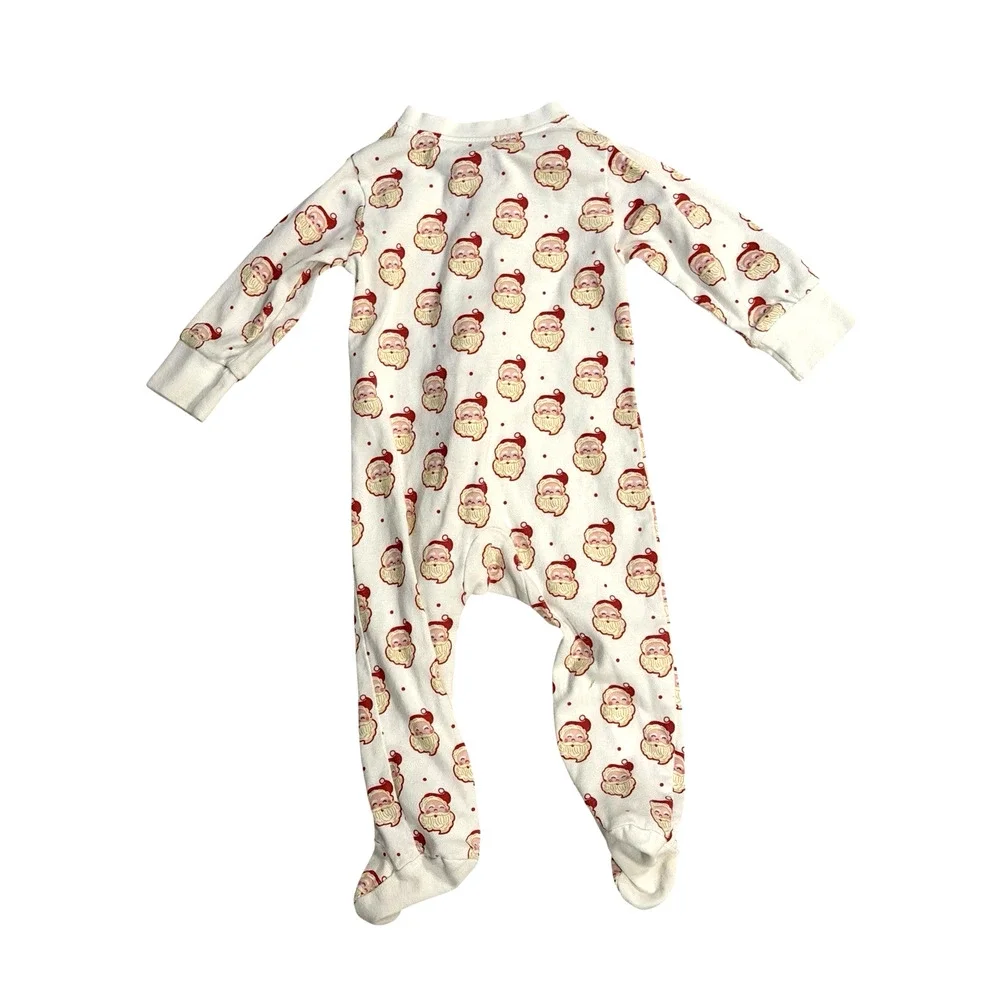 Honest Clothing‎ Baby Christmas Sleeper Size 6-9m Organic Cotton Holiday Santa